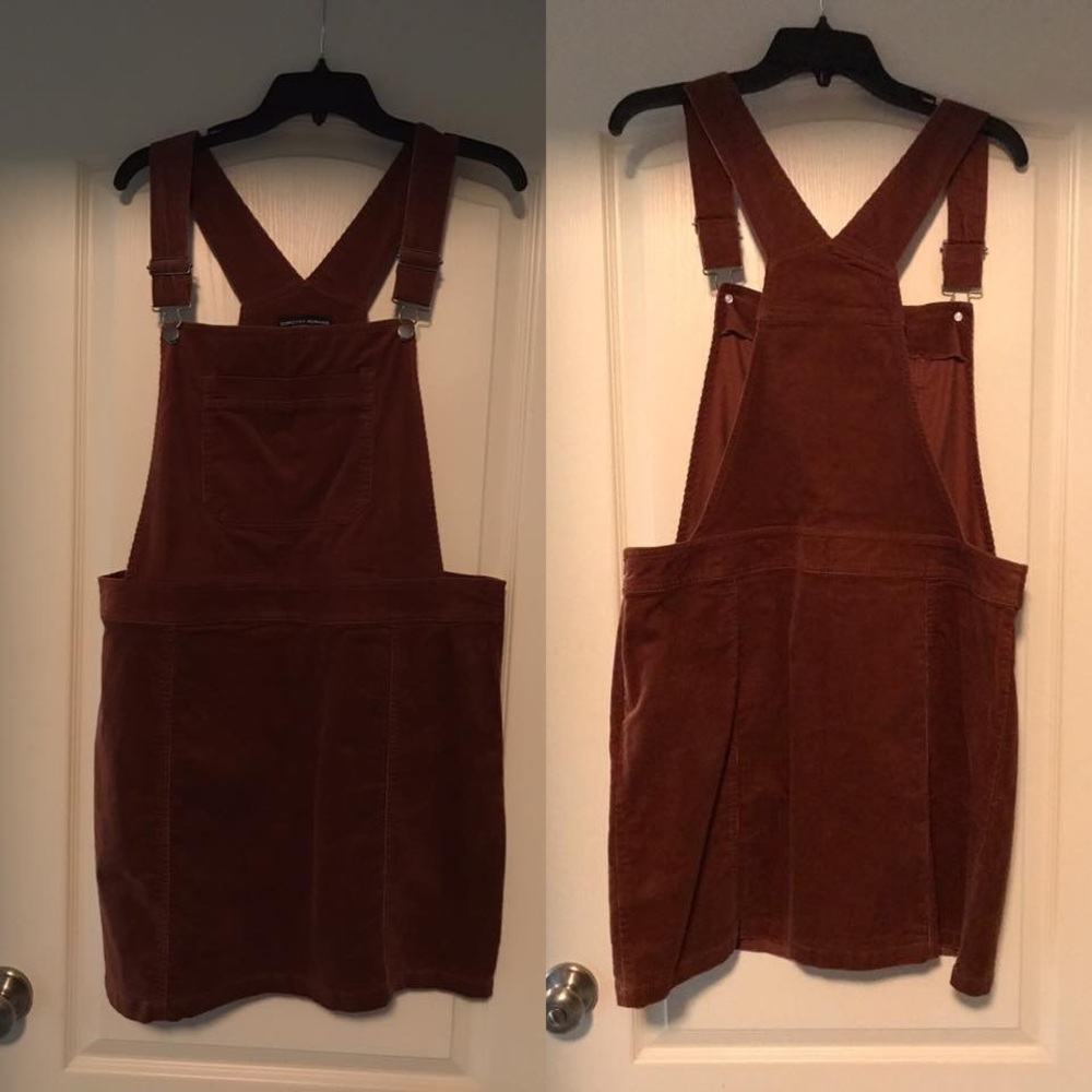 US 12 corduroy overall dress